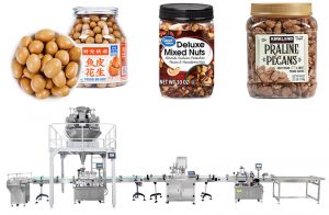 Automatic Popcorn Weighing Filling Capping Labeling Line
