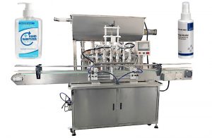 स्वचालित निस्संक्रामक / हाथ सेनिटाइज़र / अल्कोहल तरल भरने की मशीन