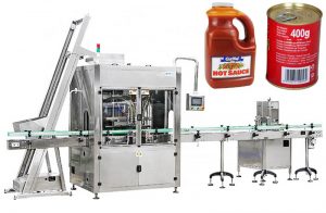 Automatic Sauce Bottling Filling Machine With Self-Cleaning System
