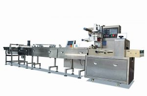 Feeding And Flow Packing System For Bread, Waffle, Swiss Rolls
