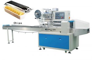 Μηχανή συσκευασίας ροής για τη συσκευασία πατατών / πατατάκια