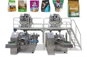 Máquina de embalagem de sacos de alimentos de alta velocidade para grânulos
